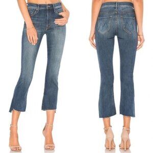 MOTHER Denim The Insider Crop Step Fray Jeans Not Rough Enough Size 28 Like New